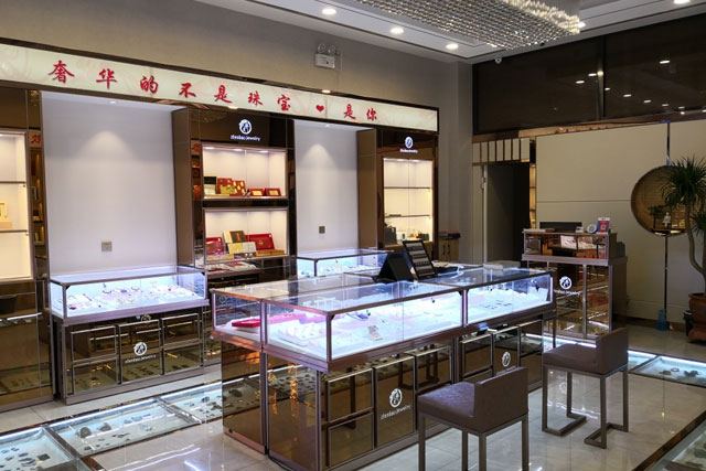 珠寶玻璃柜臺展示柜 珠寶玻璃柜臺展示柜